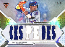 Load image into Gallery viewer, 2017 Yoenis Cesedes # TTR-YC2 Topps Triple Threads (16/27)