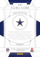 Load image into Gallery viewer, 2021 Cee Dee Lamb # 21 National Treasures (40/49)