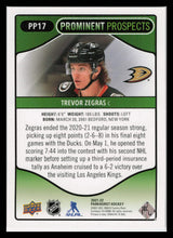 Load image into Gallery viewer, 2021-22 Upper Deck Parkhurst Prominent Prospects Trevor Zegras #PP17 Rookie RC