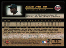 Load image into Gallery viewer, 2001 David Ortiz Fleer Triple Crown # 39 (48/63) SSP