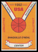 Load image into Gallery viewer, 1992 Ballstreet Shaqille O'Neal Insert PROMO Card - USA Olympic Card
