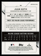 Load image into Gallery viewer, 2022 Topps Finest Base Refractor #99 JUAN SOTO - WASHINGTON NATIONALS