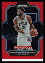 Load image into Gallery viewer, PANINI 2022-2023 Prizm monopoly Joel embid MVP red 61/99 Philadelphia 76ers #PS5