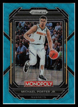 Load image into Gallery viewer, 2022-23 Panini Prizm Monopoly Michael Porter Jr. TEAL Wave SP #24 Denver Nuggets
