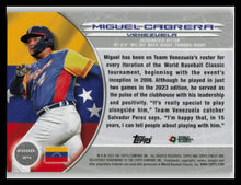 Load image into Gallery viewer, 2023 Topps Finest MIGUEL CABRERA Worlds Finest Gold Treasure Chest #'d 22/50