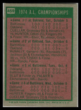 Load image into Gallery viewer, 1975 Topps #459 '74 A.L. Championships