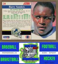 Load image into Gallery viewer, 1991 Score #20 Barry Sanders M/F NM