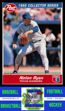 Load image into Gallery viewer, 1992 Post Cereal #27 Nolan Ryan NM