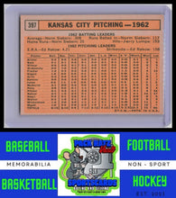 Load image into Gallery viewer, 1963 Topps #397 Kansas City Athletics TC VG/EX