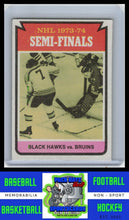 Load image into Gallery viewer, 1974 Topps #214 Semifinals (Bruins vs. Blackhawks) VG/EX