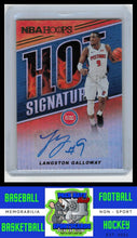 Load image into Gallery viewer, 2018 Hoops #HS-LGW Langston Galloway Hot Signatures EX/NM