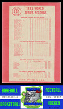 Load image into Gallery viewer, 1964 Topps #140 1963 World Series Summary WS EX