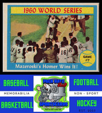 Load image into Gallery viewer, 1961 Topps #312 1960 World Series Game #7 - Mazeroski's Homer Wins It! WS EX+