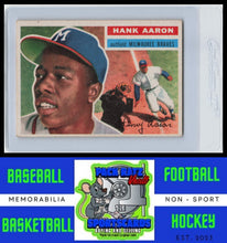 Load image into Gallery viewer, 1956 Topps #31a Hank Aaron White Back VG+
