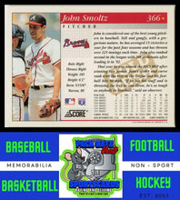 Load image into Gallery viewer, 1994 Score #366 John Smoltz Gold Rush NM/M