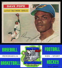 Load image into Gallery viewer, 1956 Topps #154a Dave Pope White Back VG